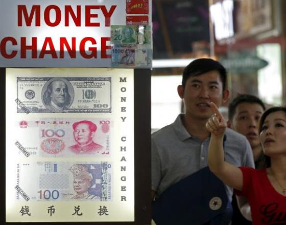 China's yuan up on suspected intervention, set for August loss