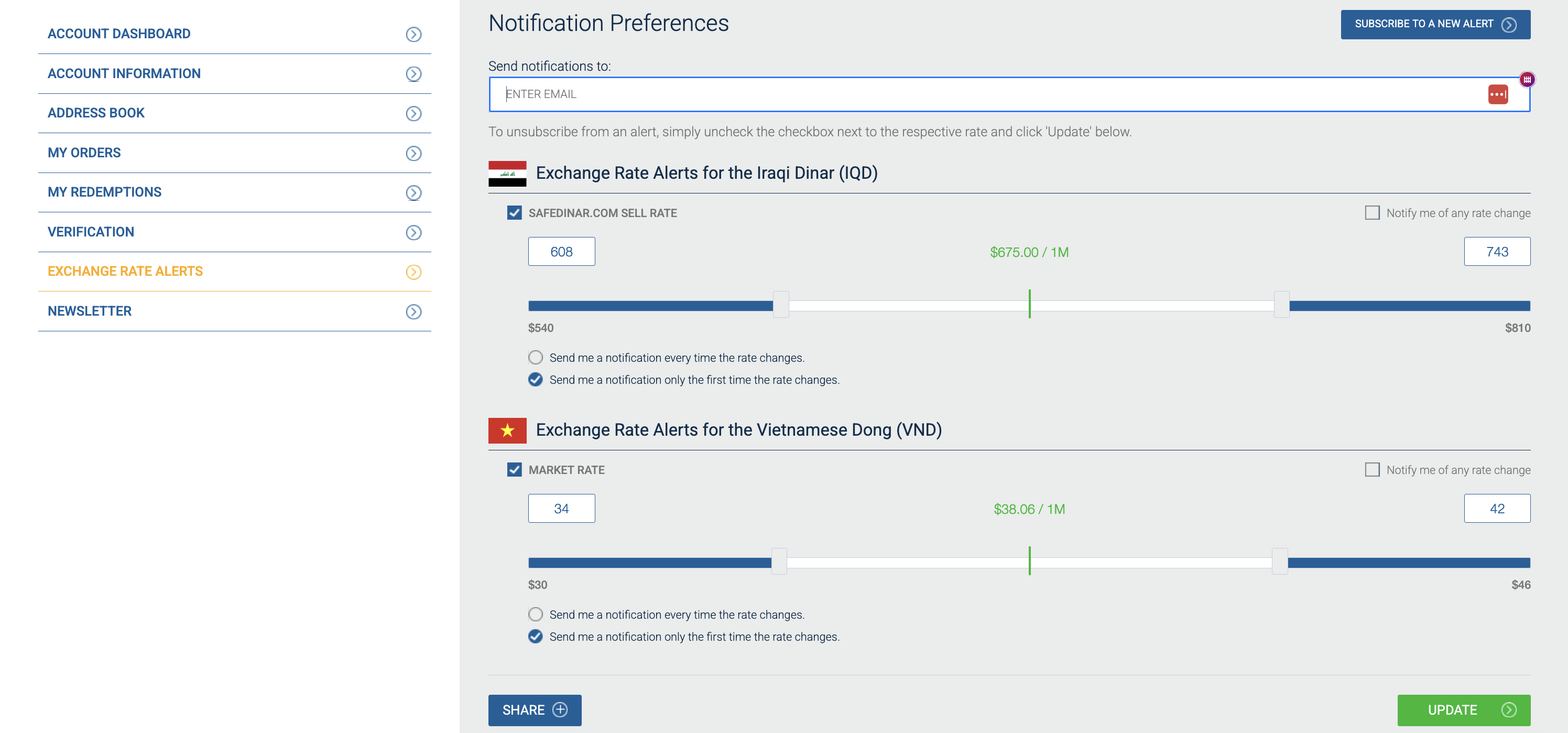 Notification Preferences